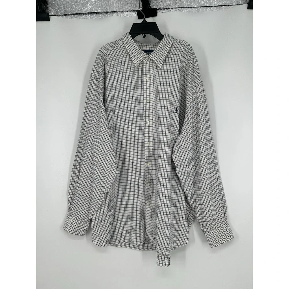 Polo Ralph Lauren Long Sleeve Button Down Up Front Shirt Classic Fit 3XL Big 3XB